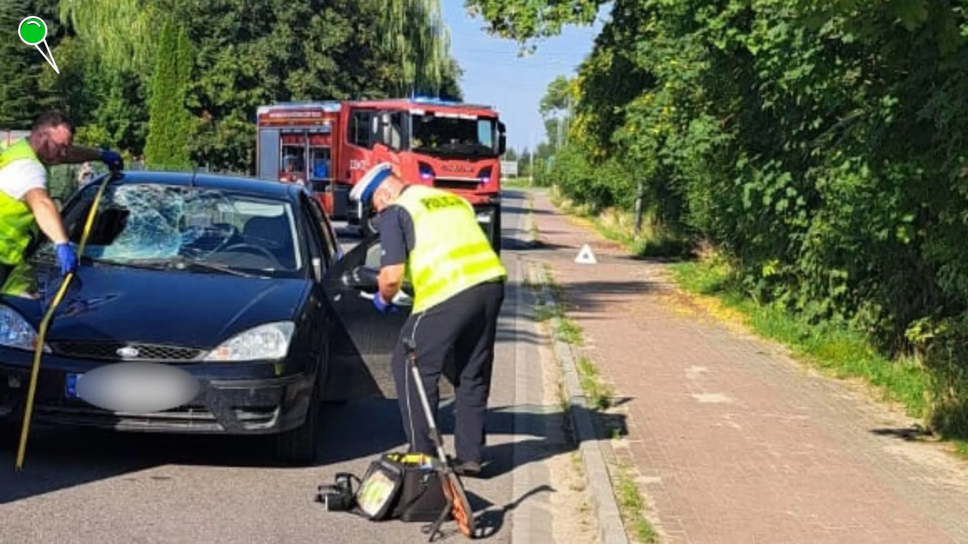 Śmiertelny wypadek w Cedrach Małych. Jak do niego doszło? (FOTO: KPP Pruszcz Gdański)