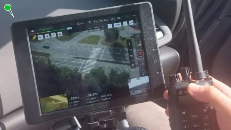 Gdyńska drogówka: 72 wykroczenia podczas działań z dronem (FOTO: KMP Gdynia)