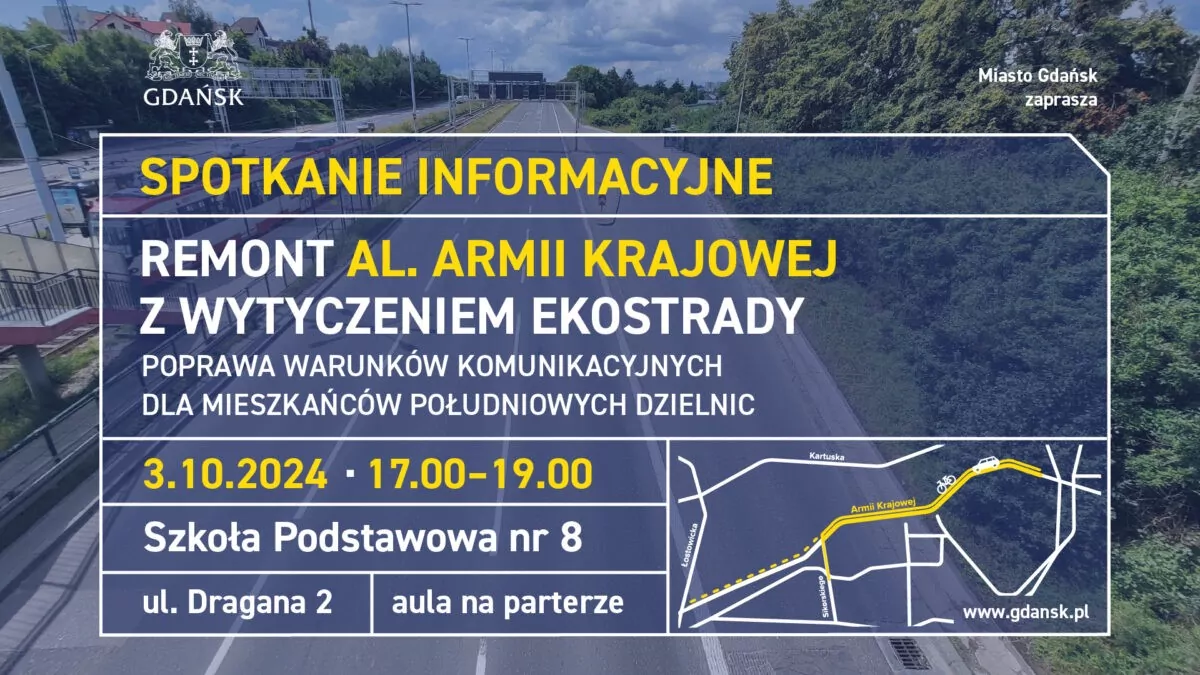 Będzie zwężenie al. Armii Krajowej w Gdańsku. Spotkanie z mieszkańcami (FOTO: gdansk.pl)