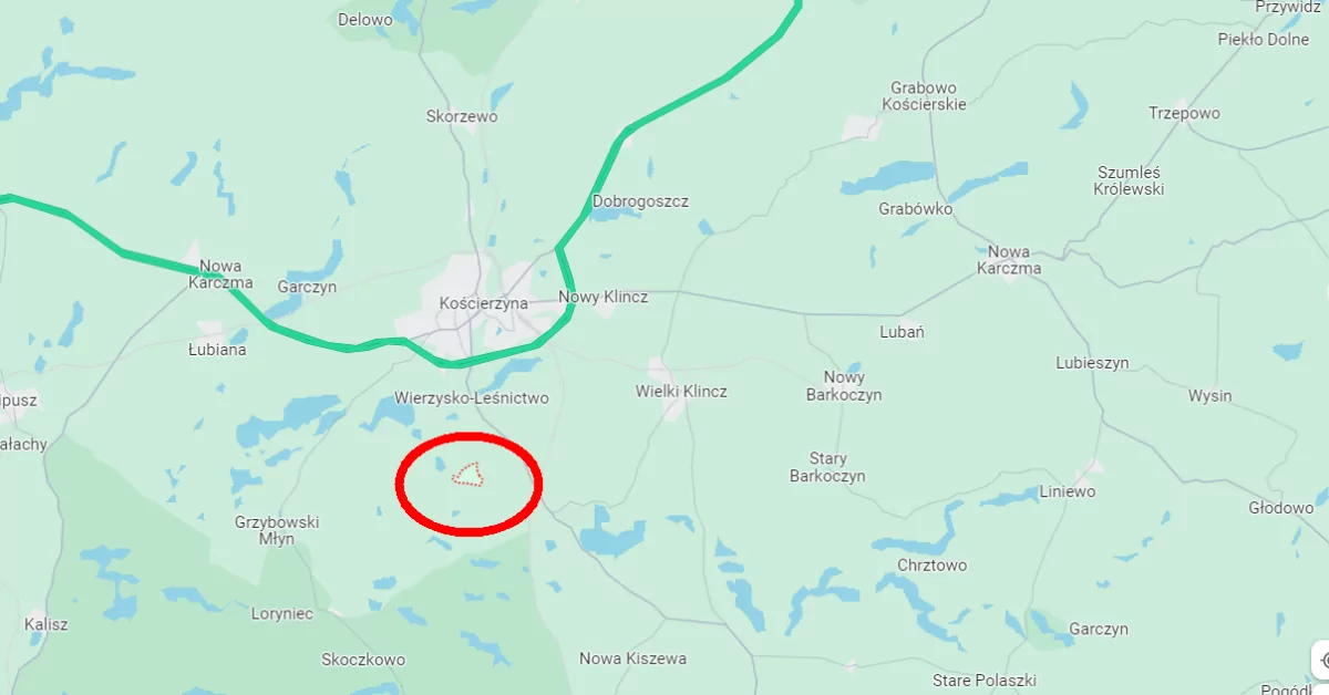 Wypadek w Rotembarku pod Kościerzyną. Nie żyje 18-latek (FOTO: Google Maps)