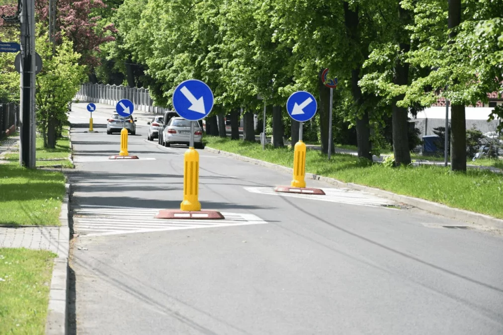 Tak wyglądają dzisiaj prawidłowo zaprojektowane szykany - z plastiku.