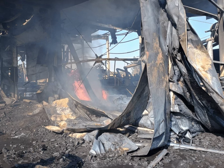 Skutki pożaru pod Wejherowem (FOTO: KWP PSP Gdańsk)