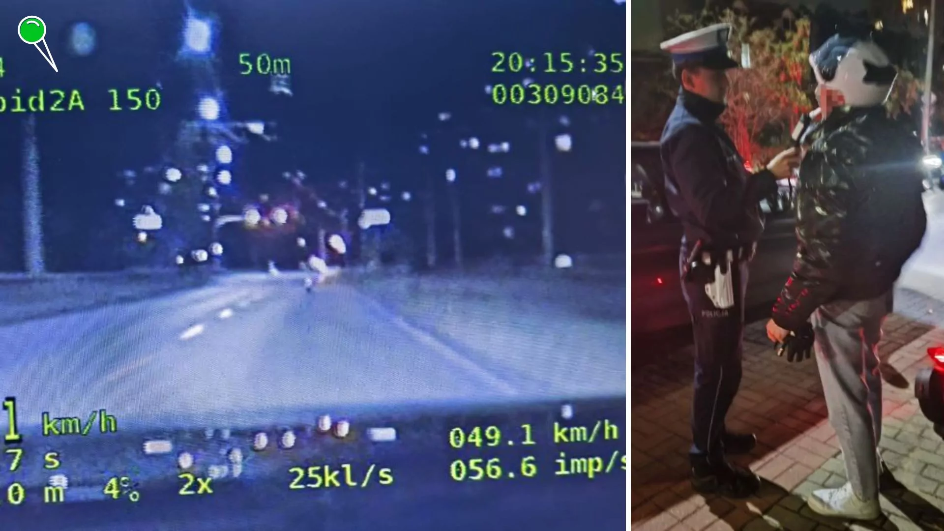 23-latek na hulajnodze przekracza prędkość o 28 km/h (FOTO: KMP Gdynia)