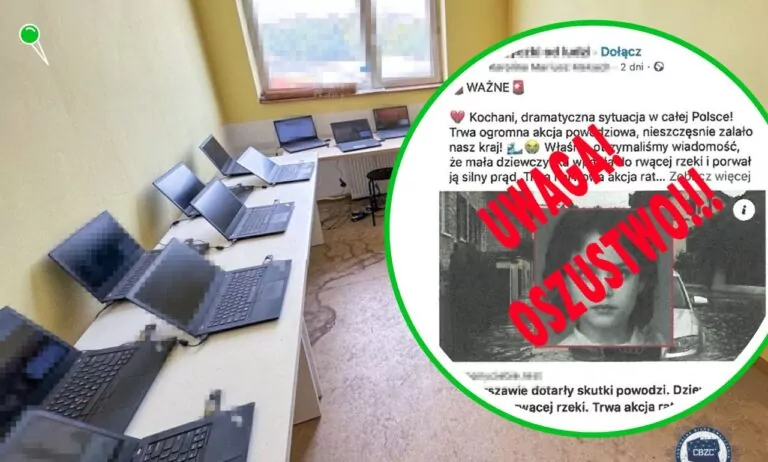 Fałszywe wpisy na temat powodzi – jak oszuści wykorzystali tragedię? (FOTO: KWP Gdańsk)