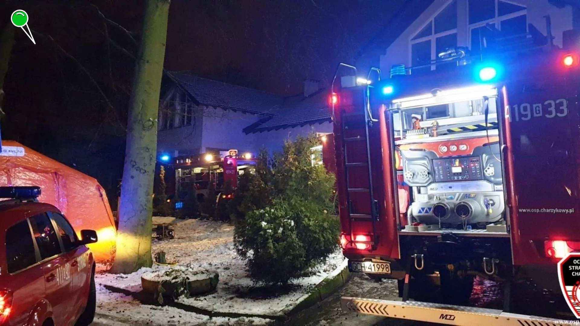 Tragiczny pożar w hospicjum. Dyrekcja Palium usłyszała wyrok (FOTO: OSP Charzykowy)