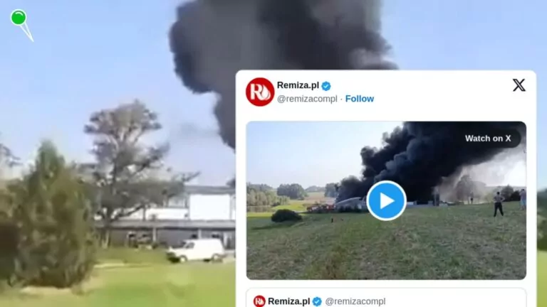 Pożar składu styropianu pod Wejherowem (FOTO: KWP PSP Gdańsk/X)