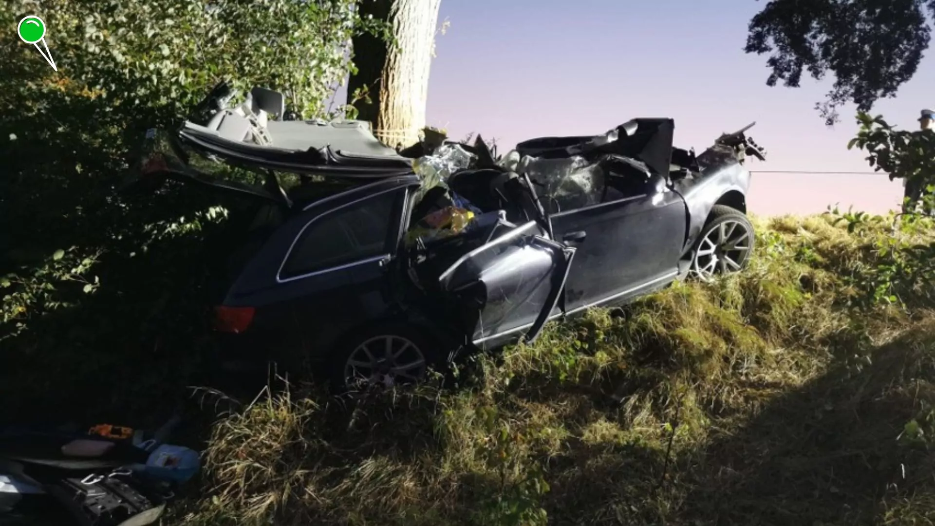 Wypadek w Starym Targu. Zginęła 30-letnia kobieta (FOTO: OSP Stary Targ)