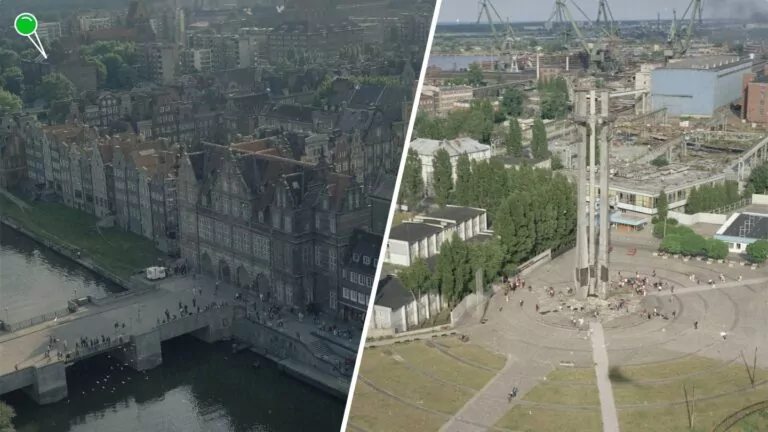 Gdańsk w 1985 r. Zobacz zdjęcia miasta z lotu ptaka (FOTO: NAC)