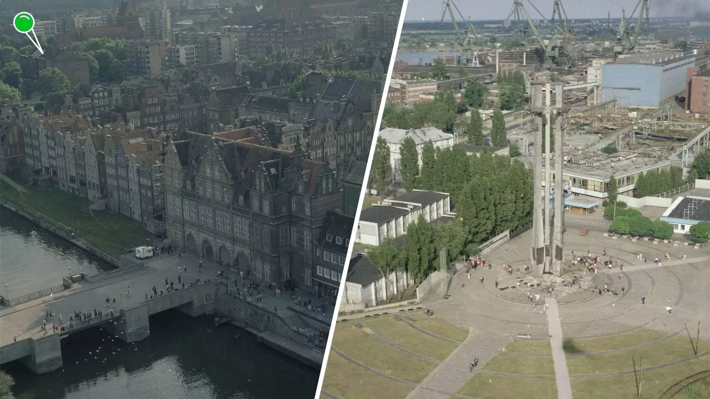 Gdańsk w 1985 r. Zobacz zdjęcia miasta z lotu ptaka (FOTO: NAC)