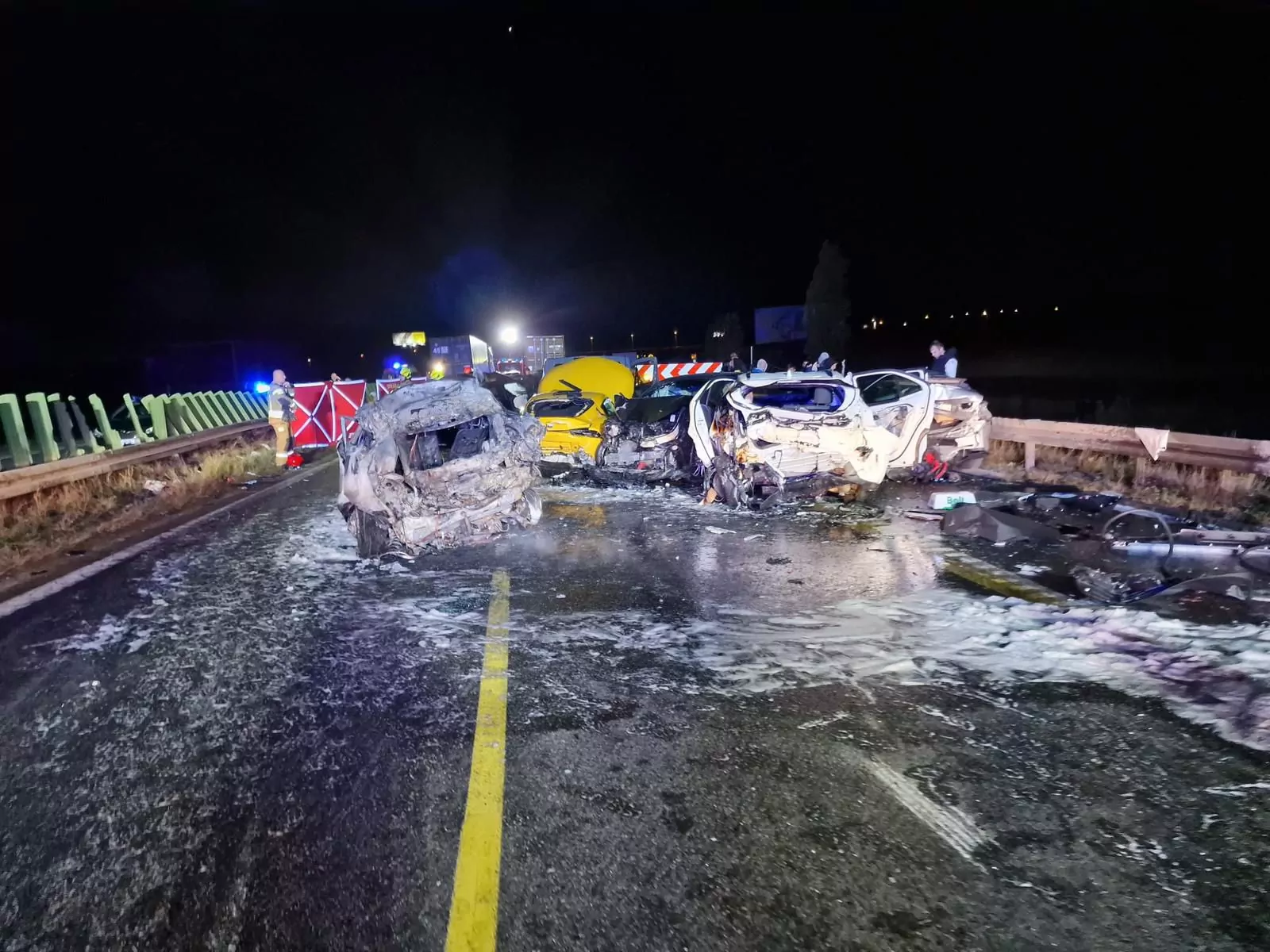 Karambol na obwodnicy Gdańska. Zderzenie 20 pojazdów (FOTO: KWP PSP Gdańsk)