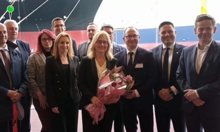 Magdalena Adamowicz matką chrzestną niemieckiego statku (FOTO: OMGGS)