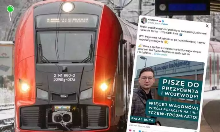 Przepełnione pociągi na trasie Tczew – Gdańsk. Apel o zmiany (FOTO: canva.com)