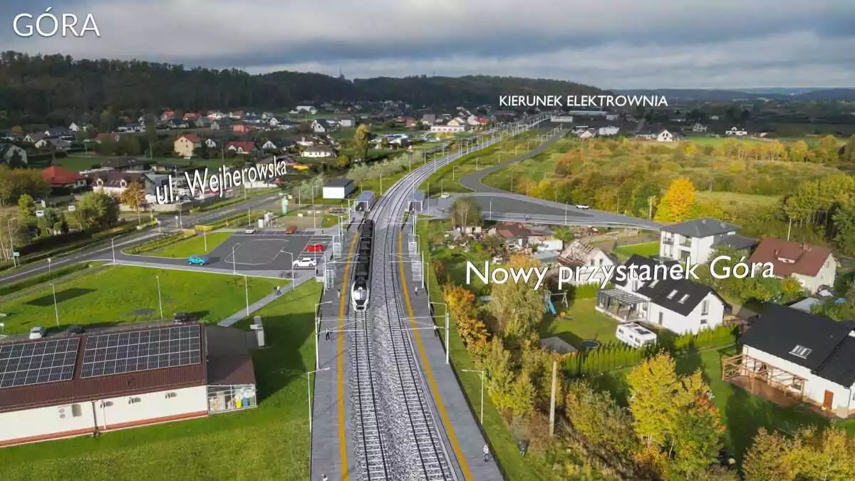 Wizualizacja przystanku Góra na linii kolejowej nr 230 (FOTO: PKP PLK)