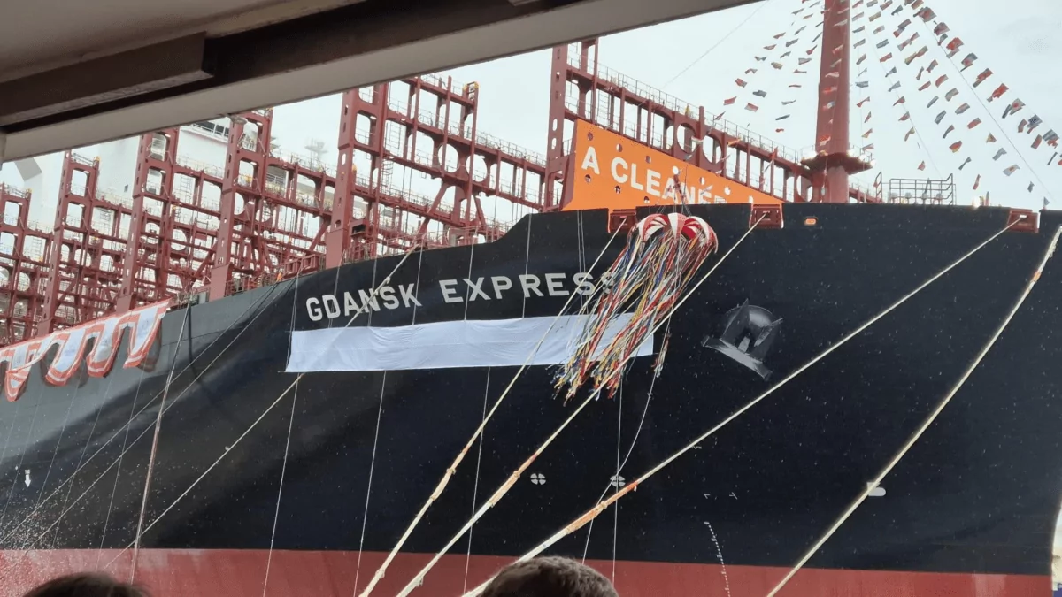 Magdalena Adamowicz matką chrzestną niemieckiego statku (FOTO: OMGGS)