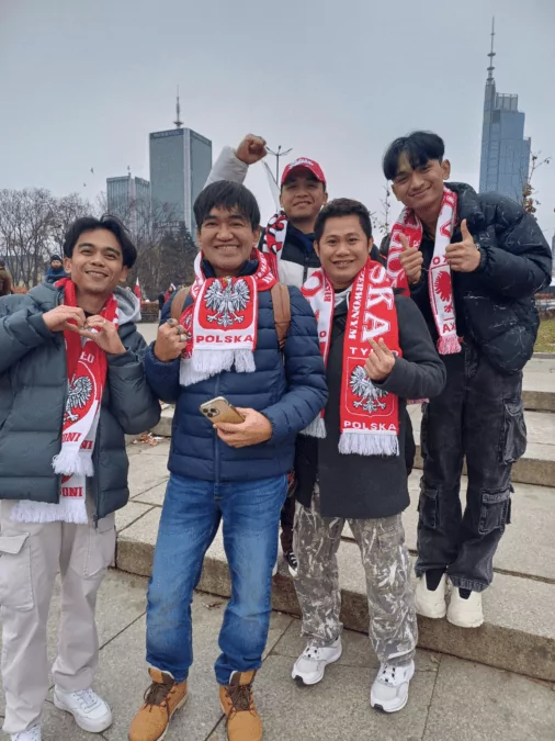 Obcokrajowcy na Marszu Niepodległości (FOTO: Zbigniew Górak/X)