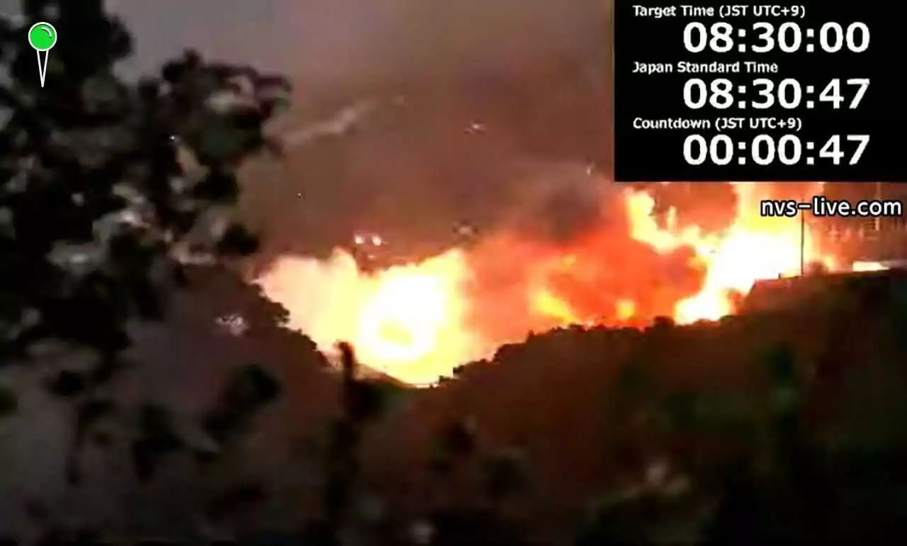 Incydent w centrum kosmicznym Tanegashima – wybuch silnika (FOTO: JAXA)