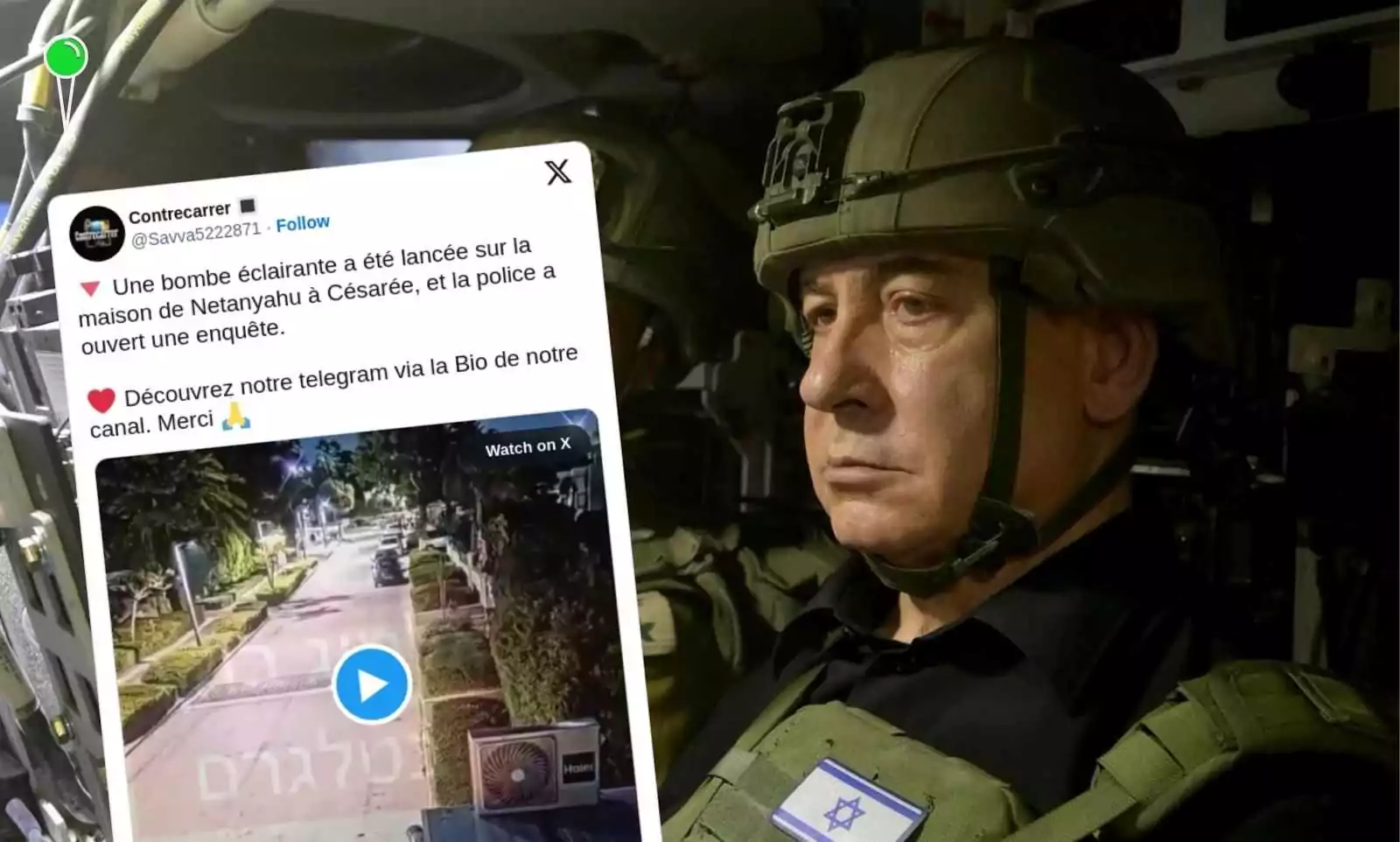 Atak bombowy na dom Benjamina Netanjahu (FOTO: Benjamin Netanjahu/X)
