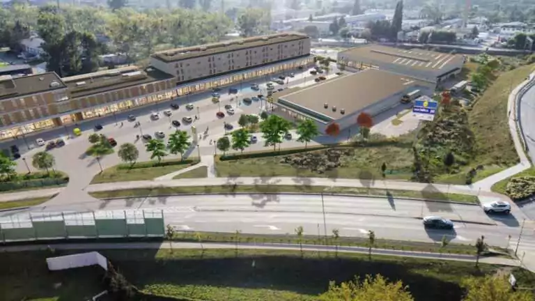 Centrum handlowe przy ul. PCK w Pruszczu Gdańskim - wizualizacja (FOTO: Eurobud)