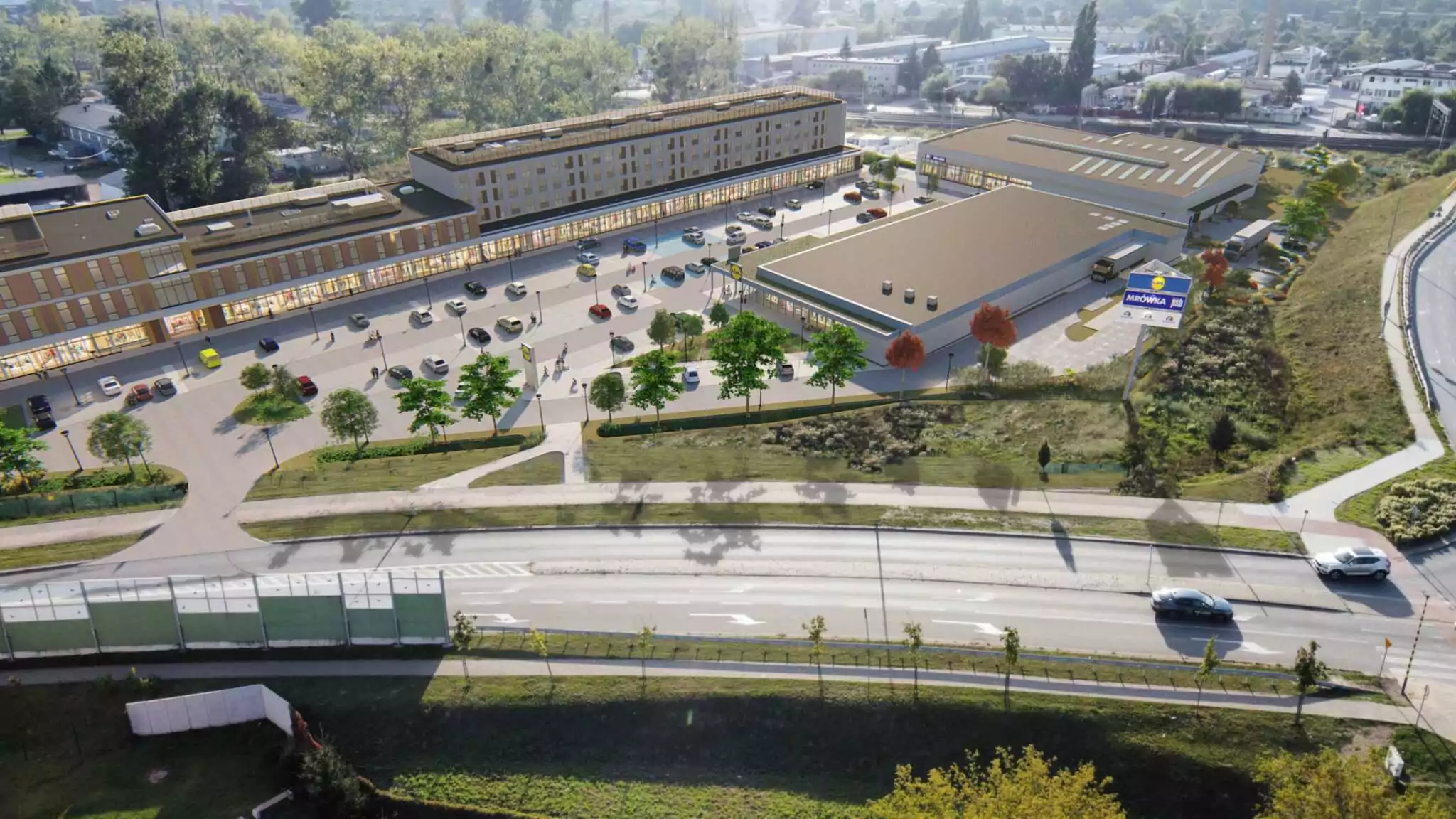 Centrum handlowe przy ul. PCK w Pruszczu Gdańskim - wizualizacja (FOTO: Eurobud)