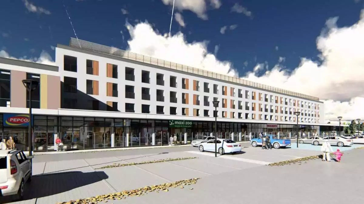 Centrum handlowe przy ul. PCK w Pruszczu Gdańskim - wizualizacja (FOTO: Eurobud)