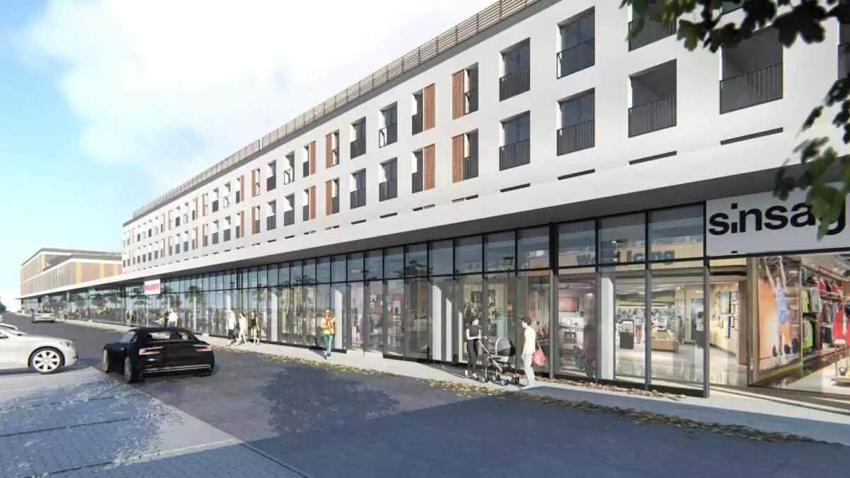 Centrum handlowe przy ul. PCK w Pruszczu Gdańskim - wizualizacja (FOTO: Eurobud)