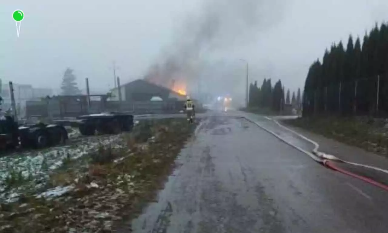 Eksplozja w warsztacie spawalniczym w Lubieszynie (FOTO: KWP Gdańsk)