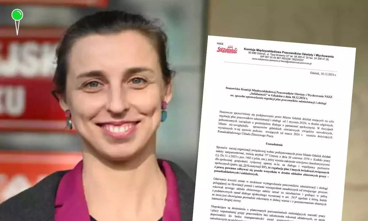 Szokujące pismo NSZZ "Solidarność" ws. gdańskiej oświaty (FOTO: gdansk.pl)
