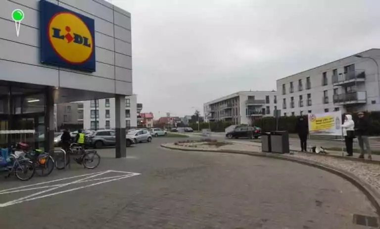 Protest pod Lidlem w Pruszczu Gdańskim (FOTO: Michał Welka/X)