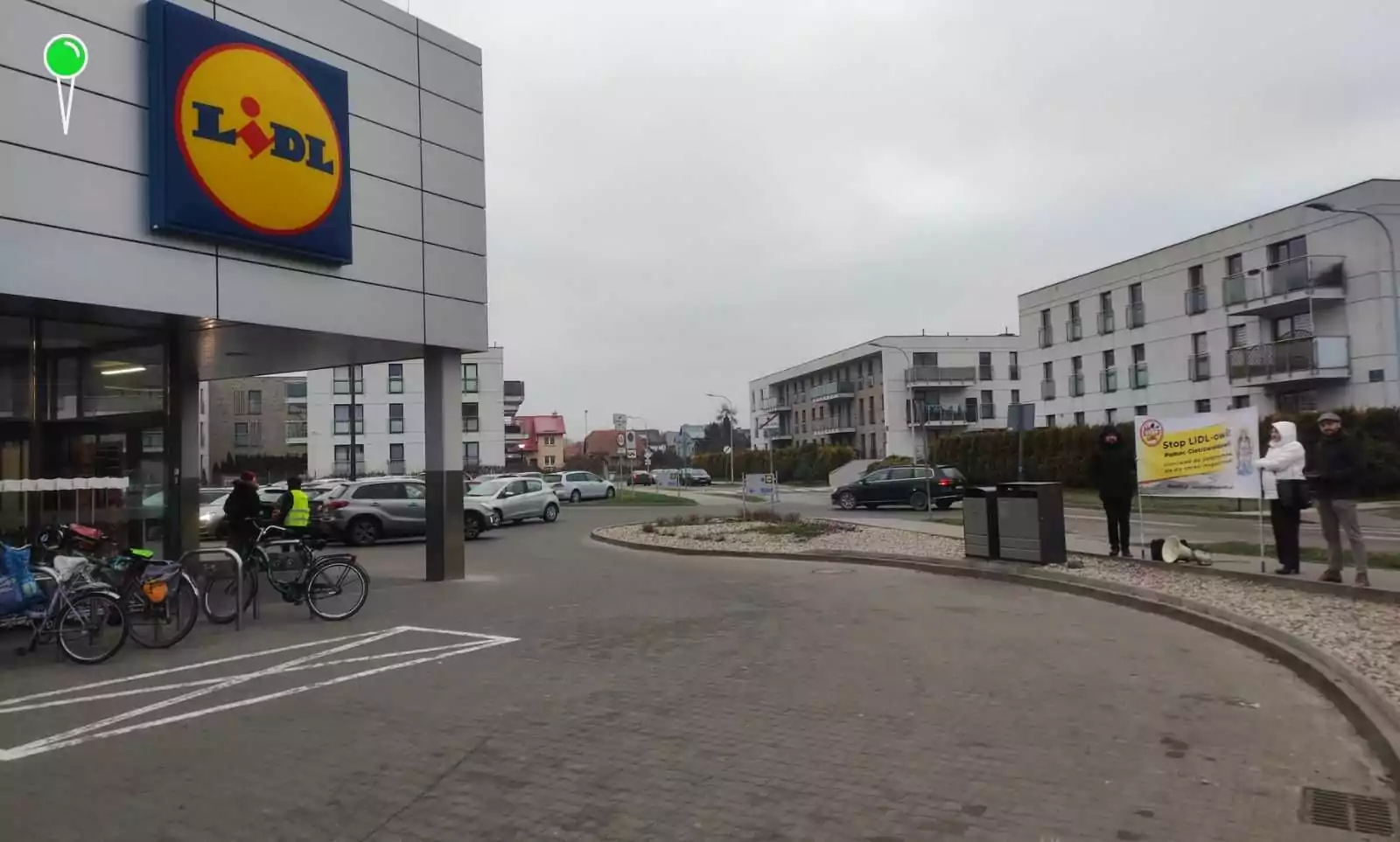 Protest pod Lidlem w Pruszczu Gdańskim (FOTO: Michał Welka/X)