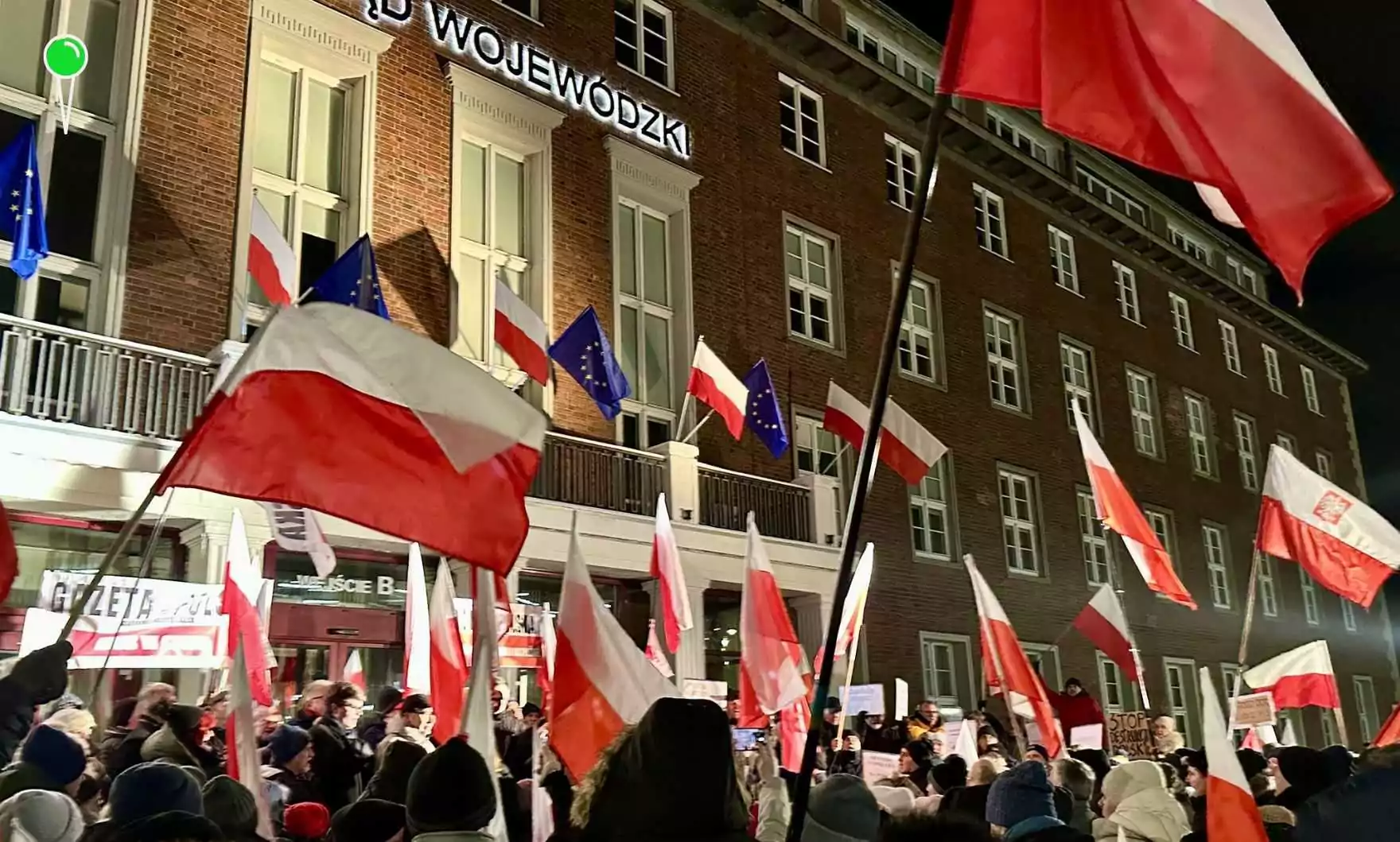 Protest przeciwko decyzji PKW w Gdańsku 20 grudnia (FOTO: Tomasz Rakowski/)