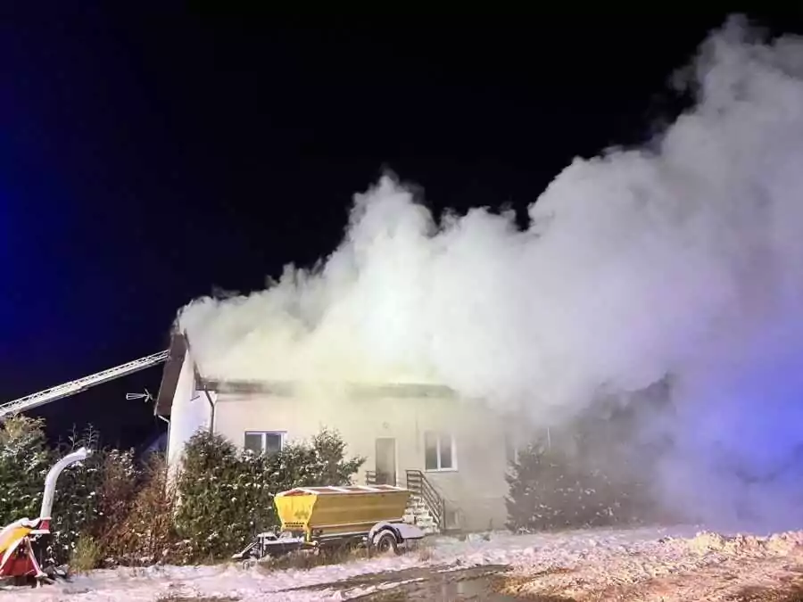 Pożar w Dębogórzu (FOTO: KWP Gdańsk)