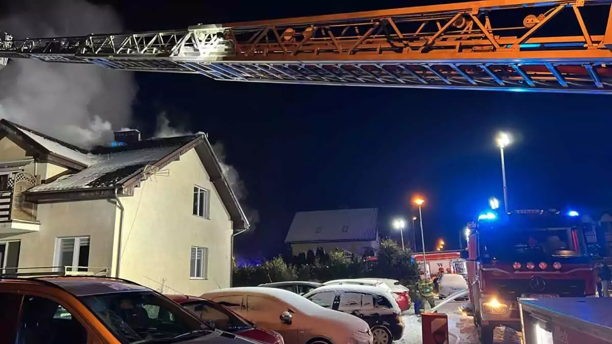 Pożar w Dębogórzu (FOTO: KWP Gdańsk)