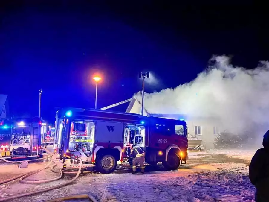 Pożar w Dębogórzu (FOTO: KWP Gdańsk)