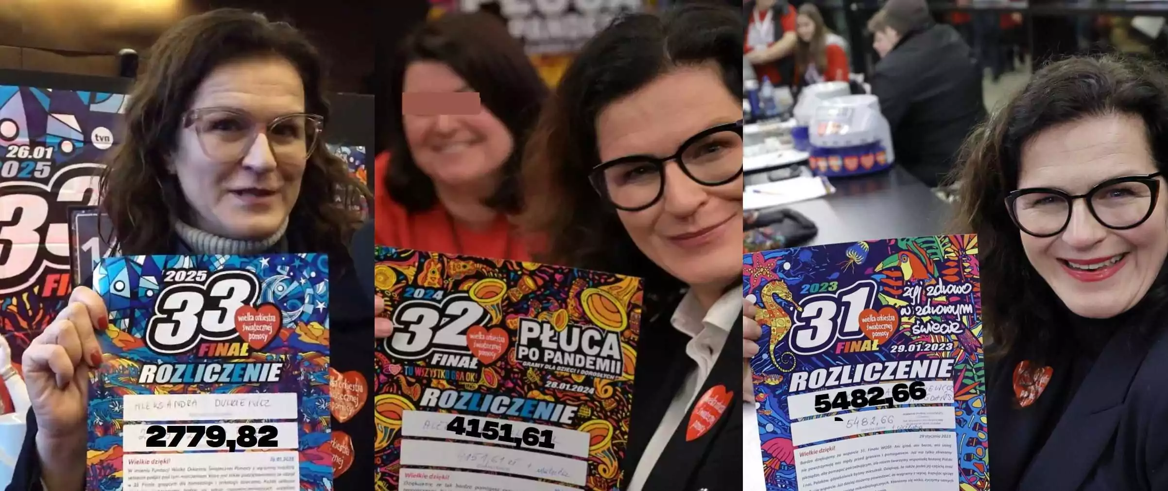 Dulkiewicz mało skuteczna w zbiórkach do puszki WOŚP (FOTO: Aleksadra Dulkiewicz/FB/Kolaż: Janusz Ch.)