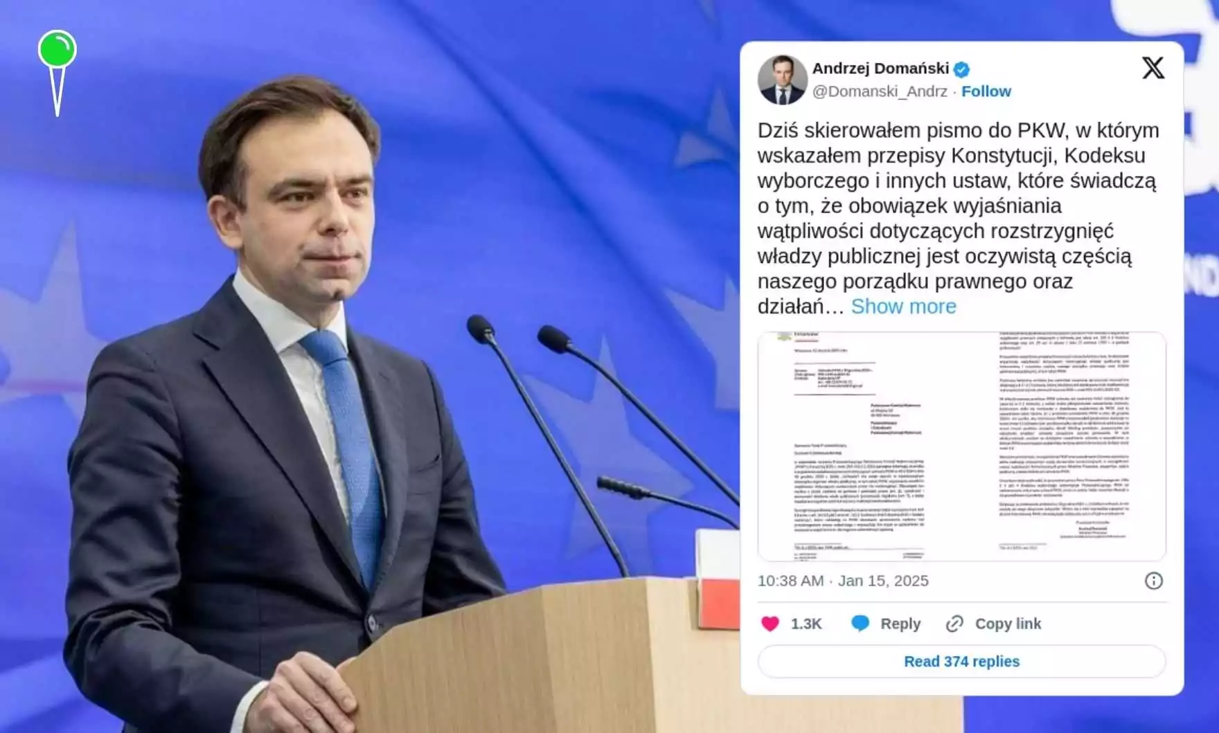 Andrzej Domański krytykuje uchwałę PKW o sprawozdaniu finansowym PiS (FOTO: MF/FB)