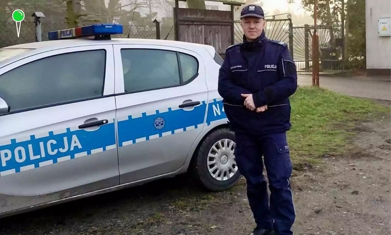 Policjant i nauczyciel uratowali życie 33-latka w Pelplinie (FOTO: KPP Tczew)