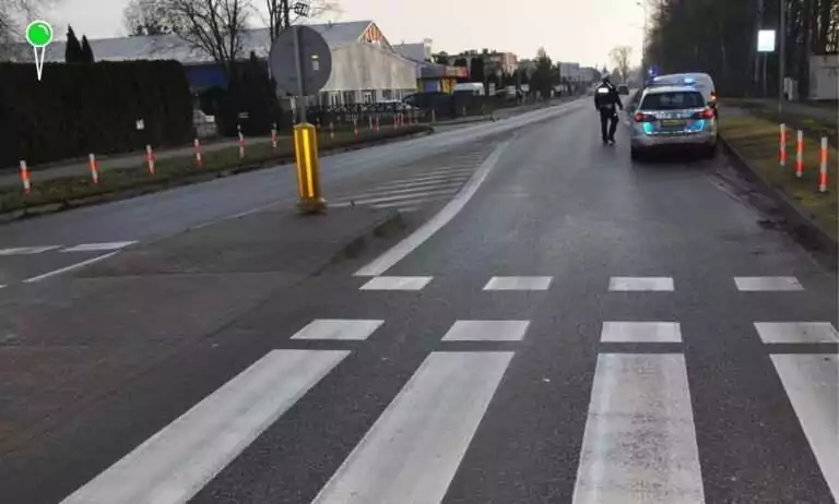 46-latka w szpitalu po potrąceniu w Pruszczu Gdańskim (FOTO: KPP Pruszcz Gda ński)