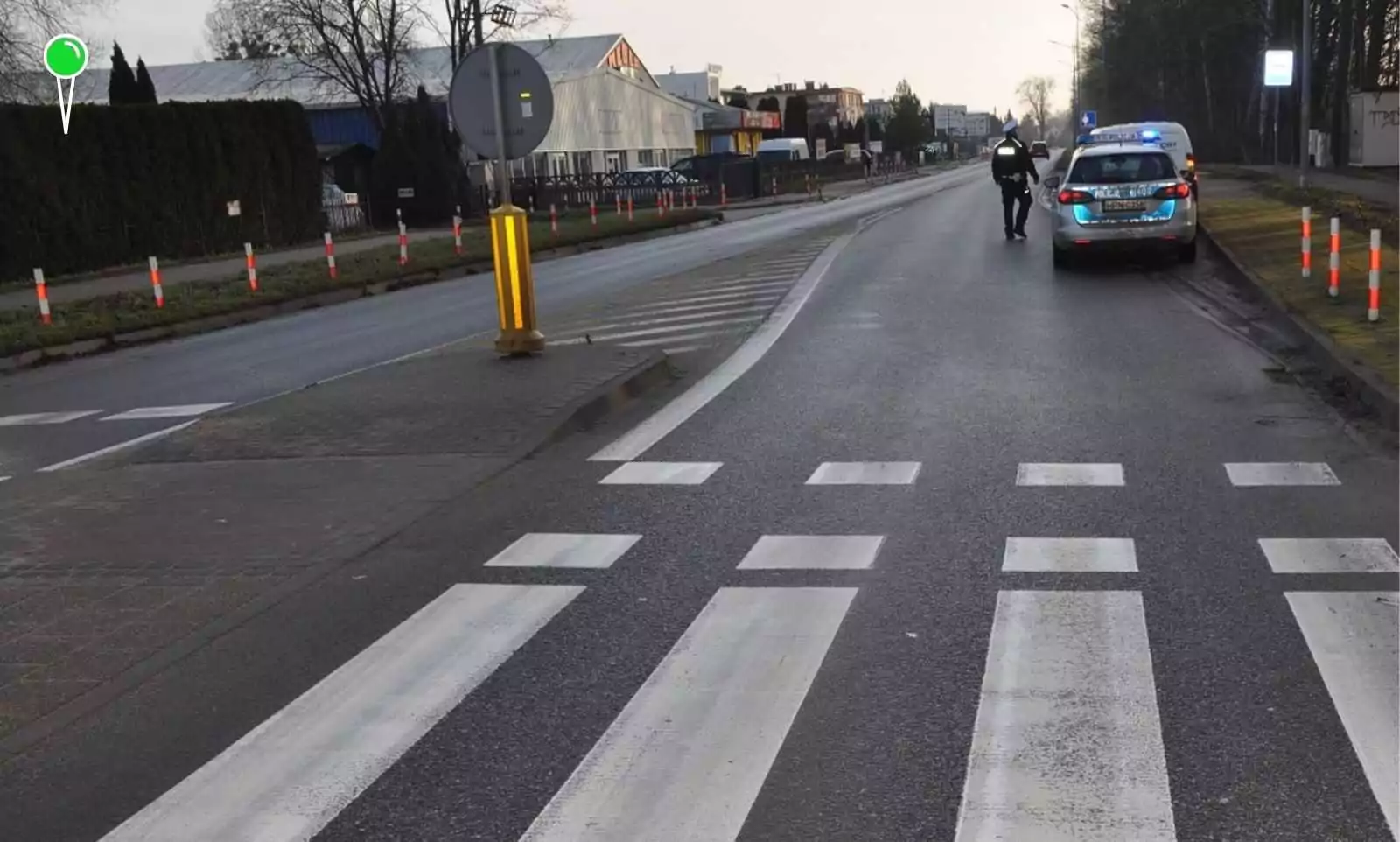 46-latka w szpitalu po potrąceniu w Pruszczu Gdańskim (FOTO: KPP Pruszcz Gda ński)