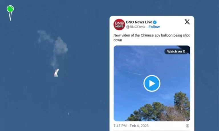 USA zestrzeliły chiński balon. Nowe doniesienia (FOTO: X/@BNODesk)