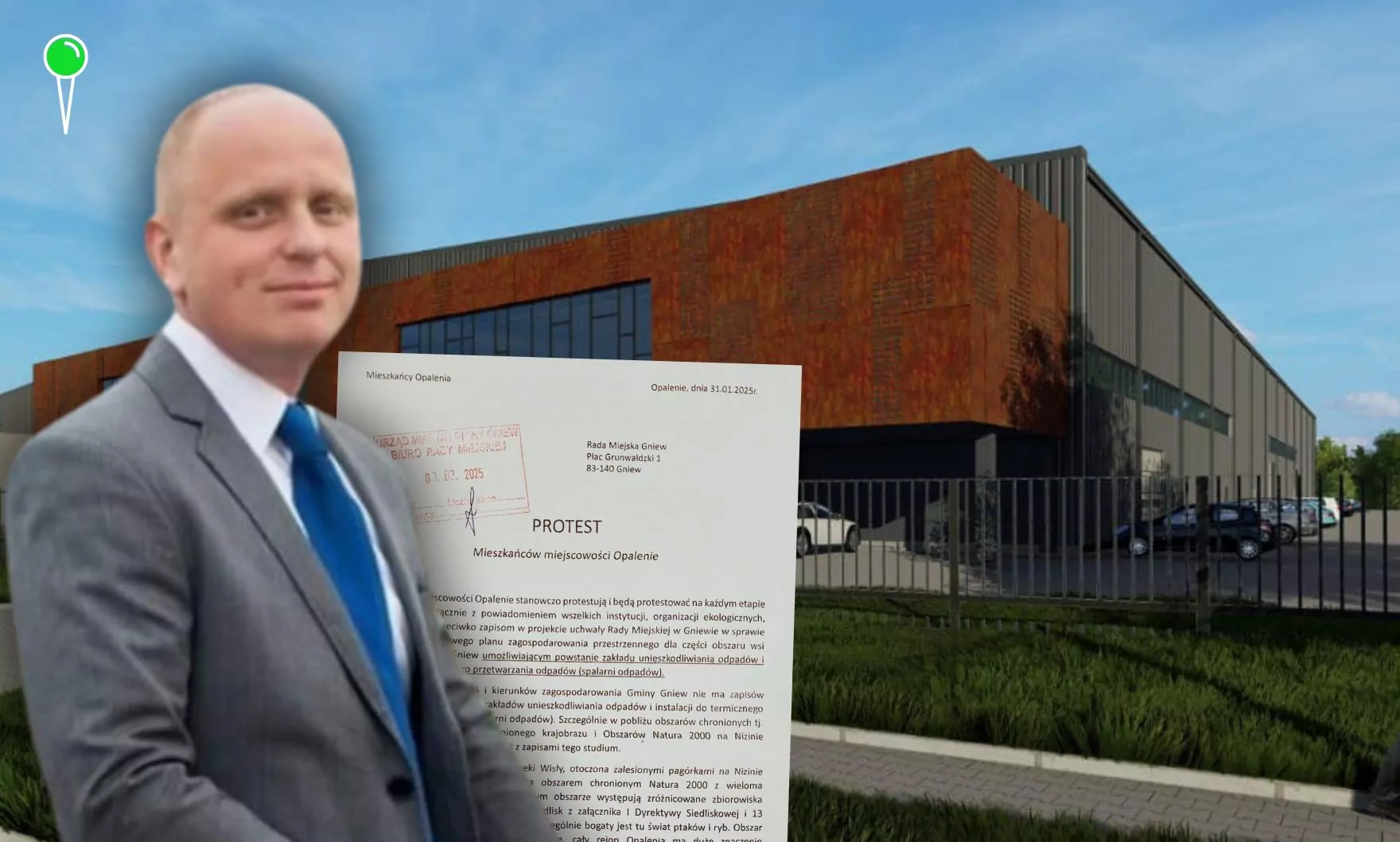 Opalenie bezpieczne? Burmistrz odpowiada na zarzuty o spalarnię (FOTO: Maciej Czarnecki/FB/Mat. inwestora)