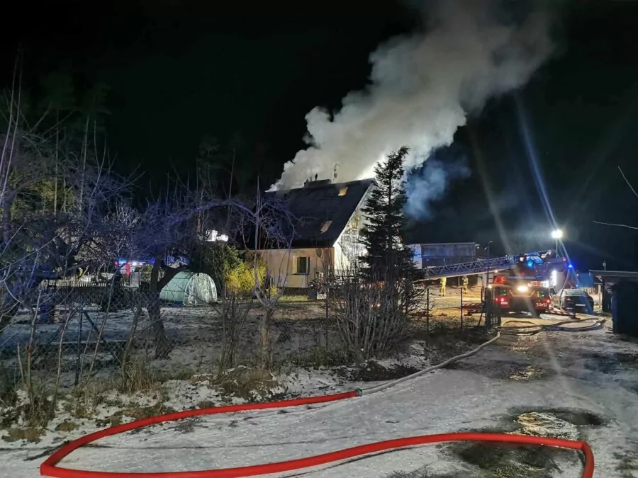 Akcja gaśnicza w Sopocie. Płonął dom na Leśnej Polanie (FOTO: PSP)