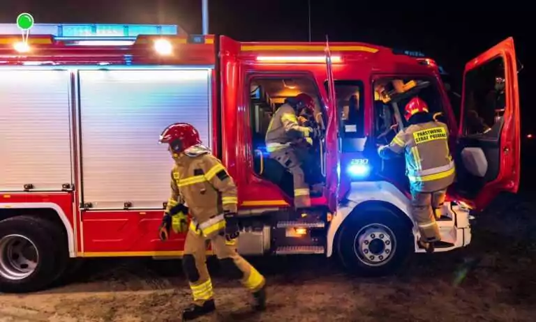 Pożar zakładu obróbki drewna w Gdańsku Osowej (FOTO: PSP)