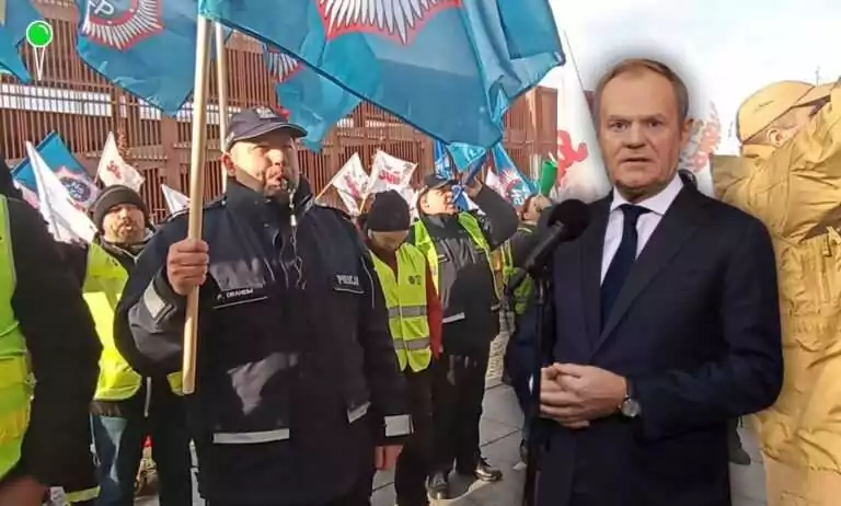 Tusk wystraszył się protestów? Nagle obiecuje miliardy dla Policji (FOTO: wbijamszpile.pl/KPRM)