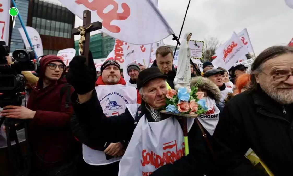 Protest Solidarności w Gdańsku. „Nie dla Zielonego Ładu!” (FOTO: Robert Kwiatek)