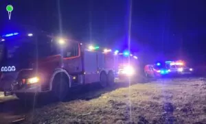 Pożar w Nowej Wsi Rzecznej. Ewakuowano 16 osób (FOTO: KPPSP Starogard Gdańsk)