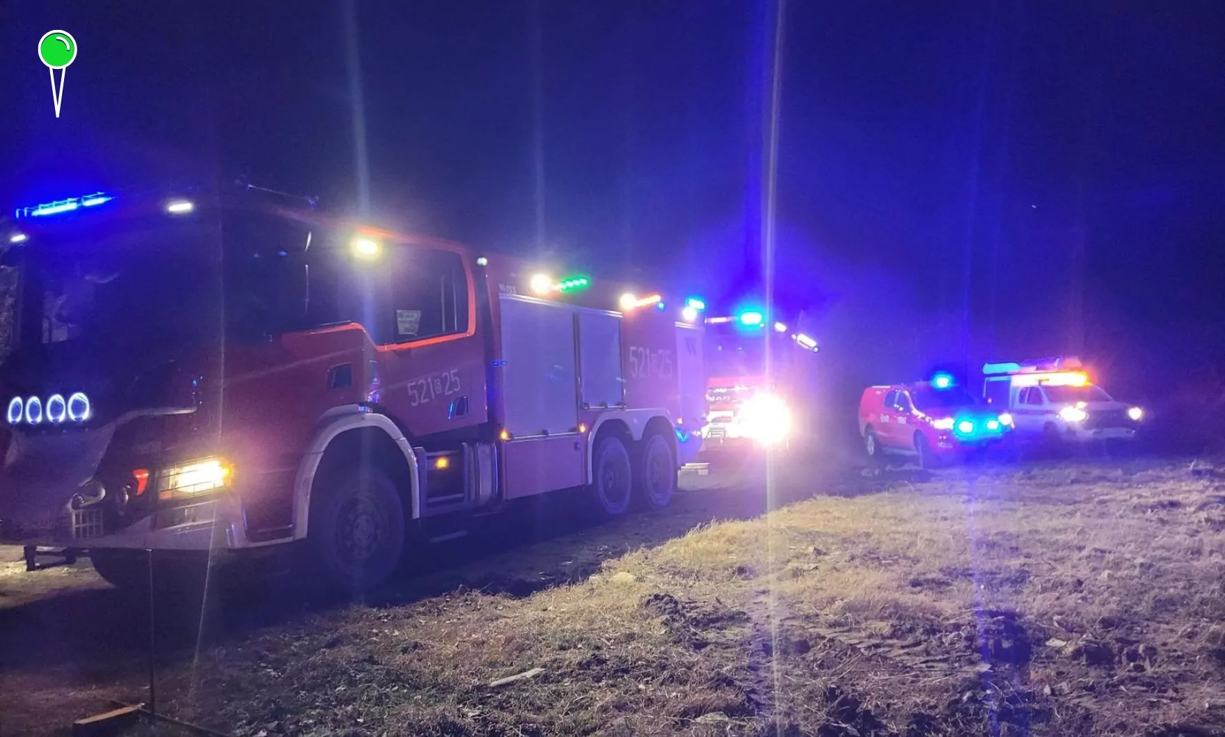 Pożar w Nowej Wsi Rzecznej. Ewakuowano 16 osób (FOTO: KPPSP Starogard Gdańsk)