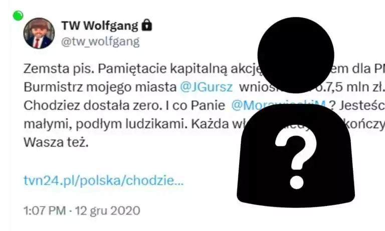 Kim jest TW Wolfgang? Anonimowy hejter i jego polityczne powiązania (FOTO: X/Szymon Jadczak)