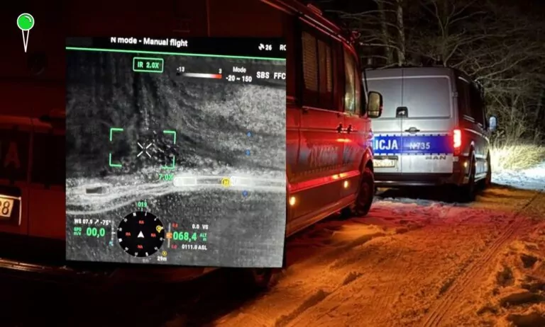 Policja z Wejherowa szukała 35-latka. Uruchomiono drona (FOTO: KPP Wejherowo)