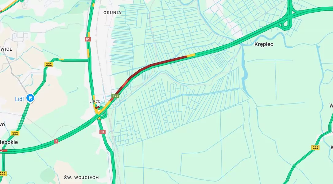 Poważny wypadek na Obwodnicy Południowej w Gdańsku. Dwie osoby ranne (FOTO: Google Maps)