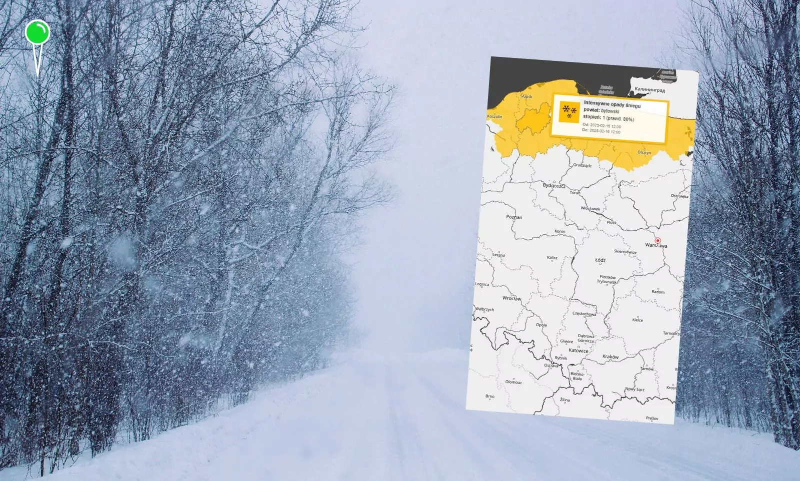 Zima atakuje! Ostrzeżenia IMGW dla kierowców (FOTO: canva/IMGW)